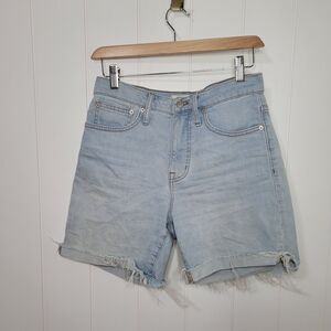 Madewell Womens High-Rise Denim Blue Shorts 25 Summer